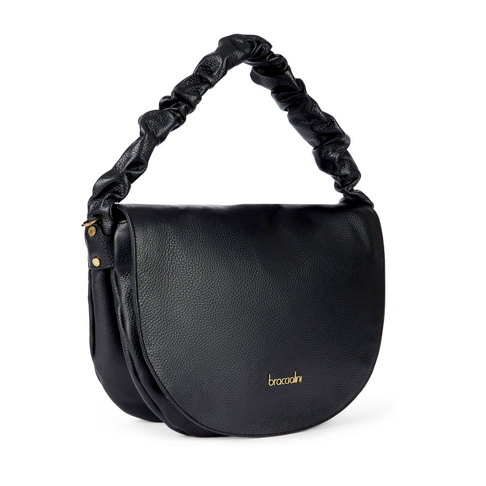 Borsa Donna a Spalla BRACCIALINI linea Naomi in Pelle Nera