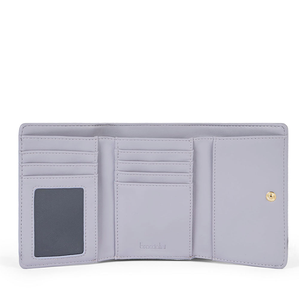 Portafoglio Donna Medio con Bottone BRACCIALINI linea Cartoline stampa Venezia