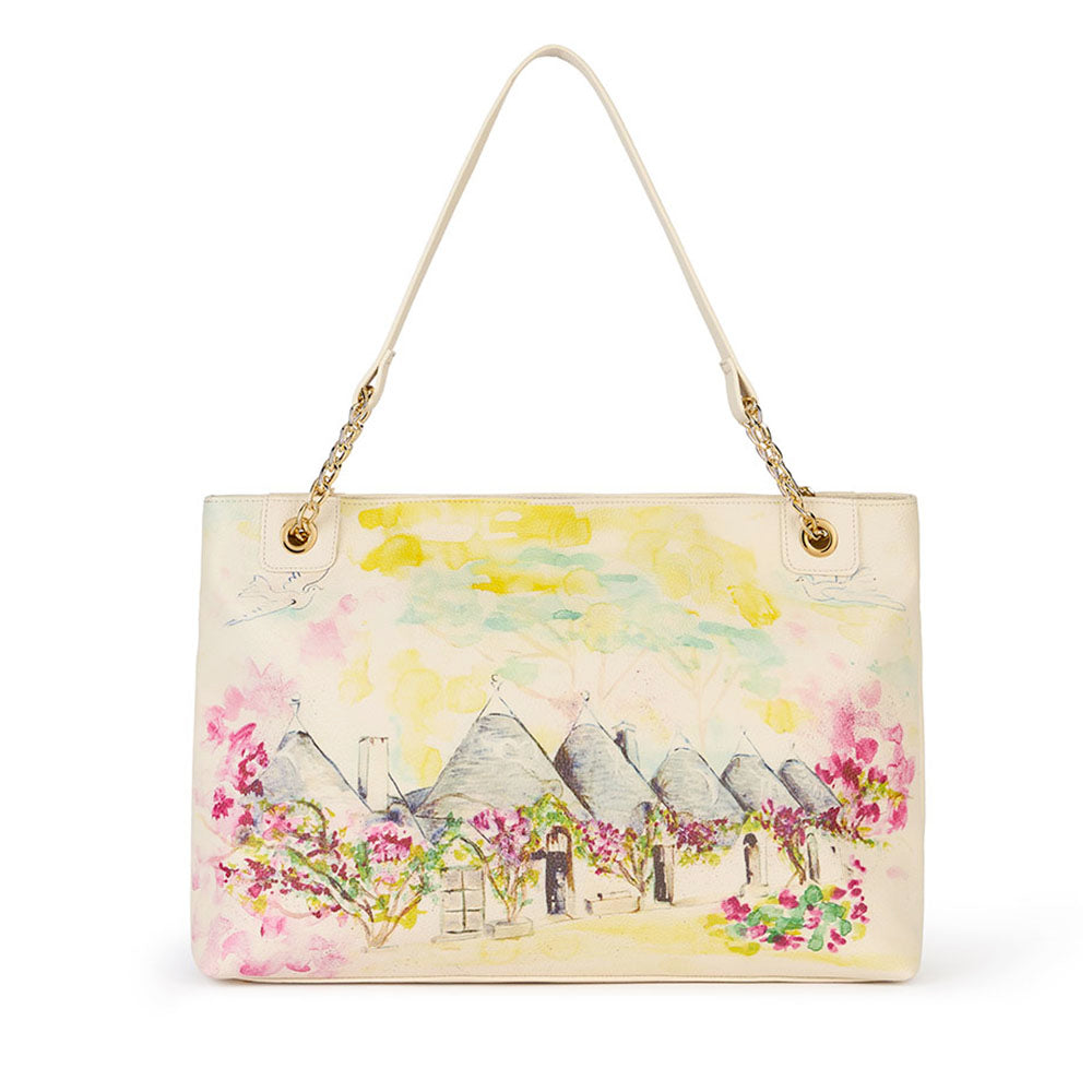 Shopping Bag BRACCIALINI linea Cartoline stampa Alberobello