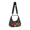 Borsa Donna a Spalla Media BRACCIALINI linea Rock colore Nero