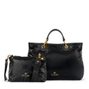 Borsa Donna a Mano Large BRACCIALINI linea Beth Puffy in Nylon Nero