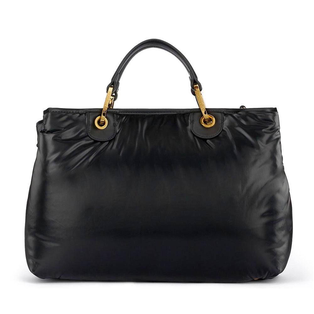 Borsa Donna a Mano Large BRACCIALINI linea Beth Puffy in Nylon Nero