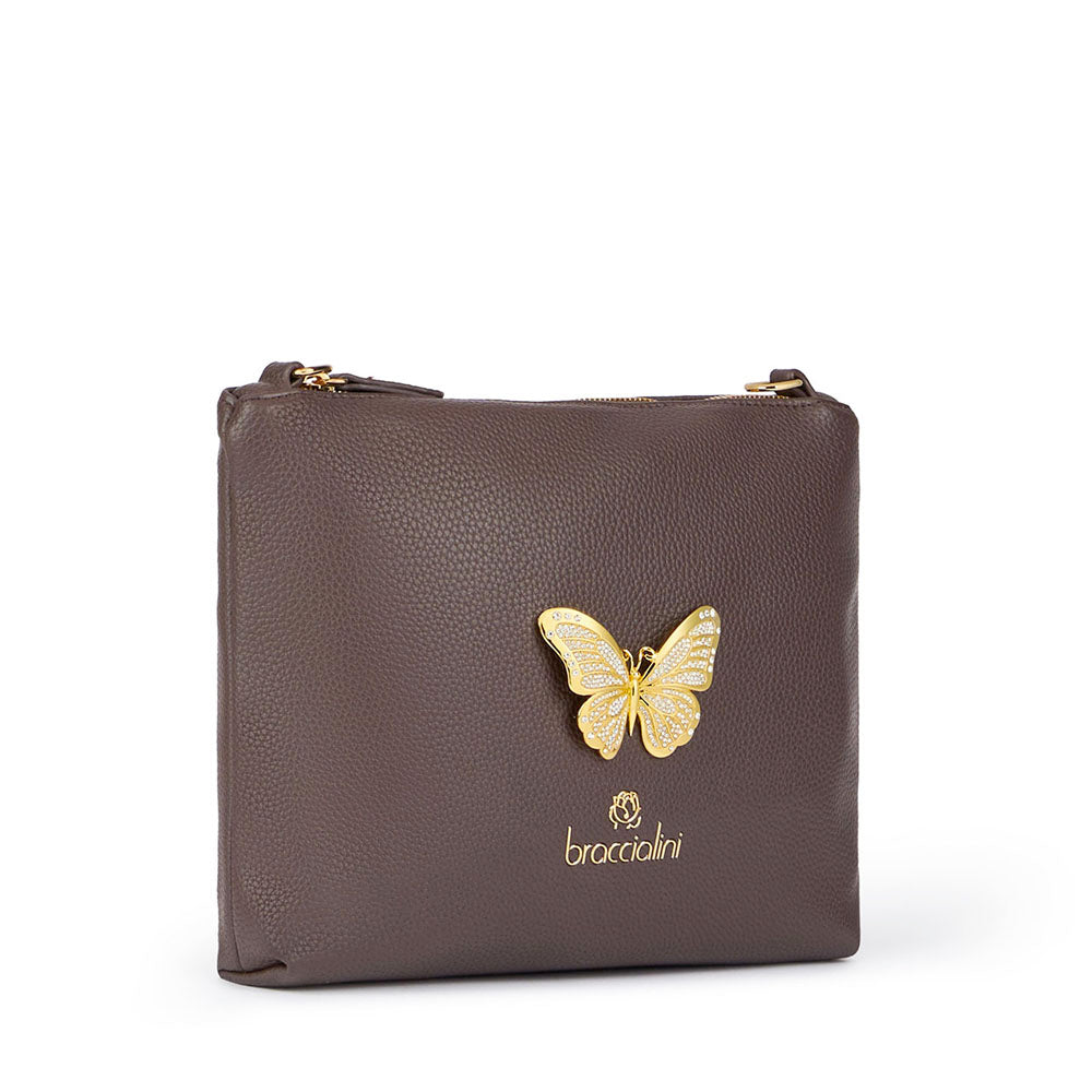 Pochette Donna con Tracolla BRACCIALINI linea Beth Jewels Marrone