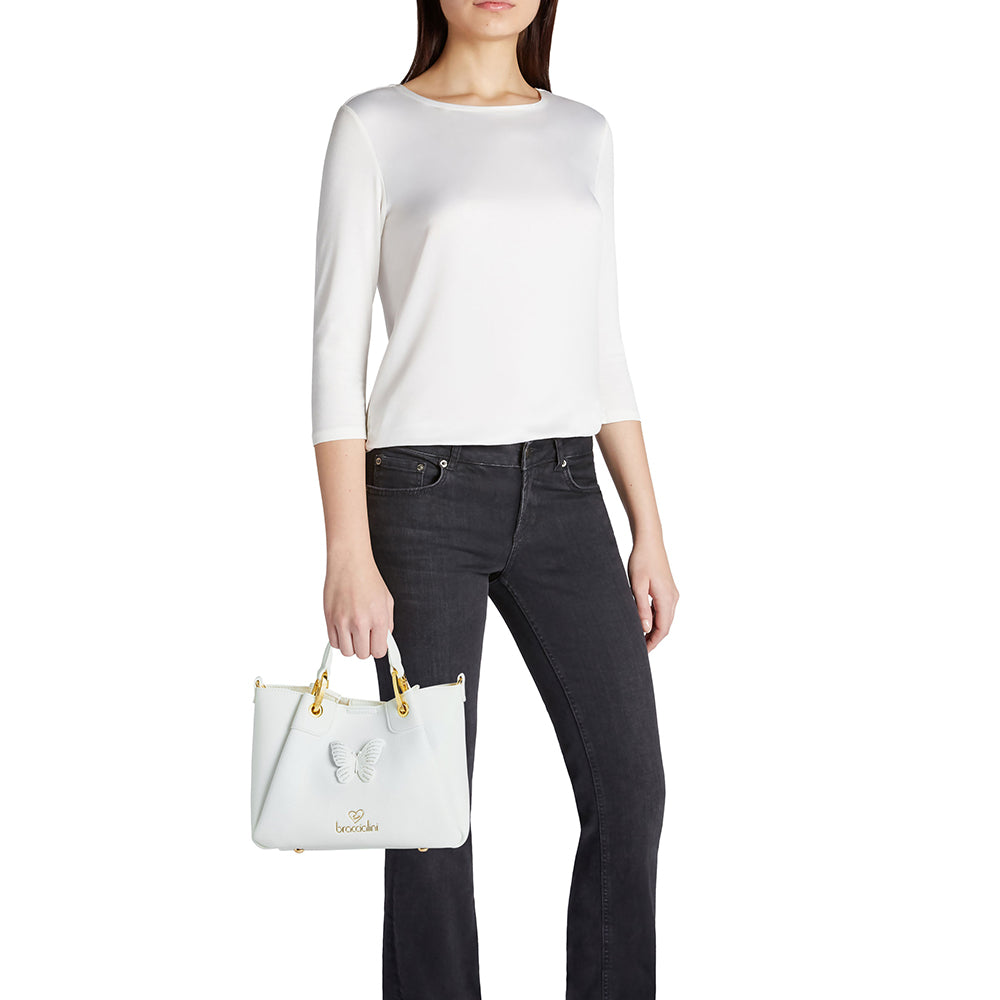 Borsa a Mano Small BRACCIALINI linea Amy Bijoux Bianco