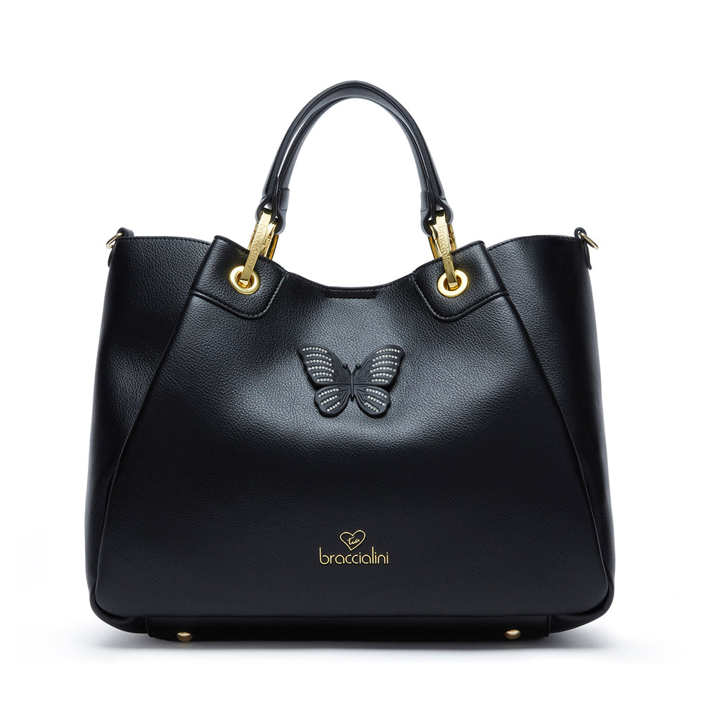 BRACCIALINI Handtasche Amy Bijoux Line Schwarz