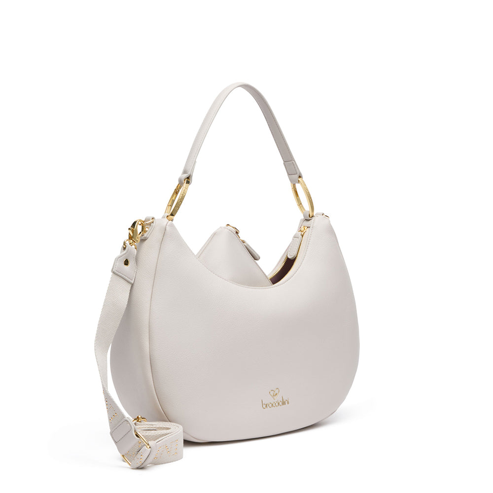 BRACCIALINI Damen Hobo Bag Amy Line Grau