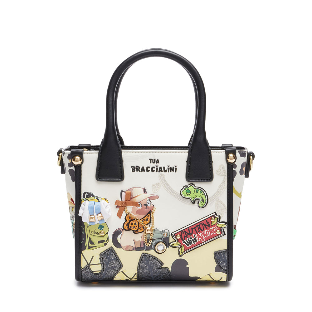 Borsa Donna a Mano Small BRACCIALINI linea Allround stampa Pets