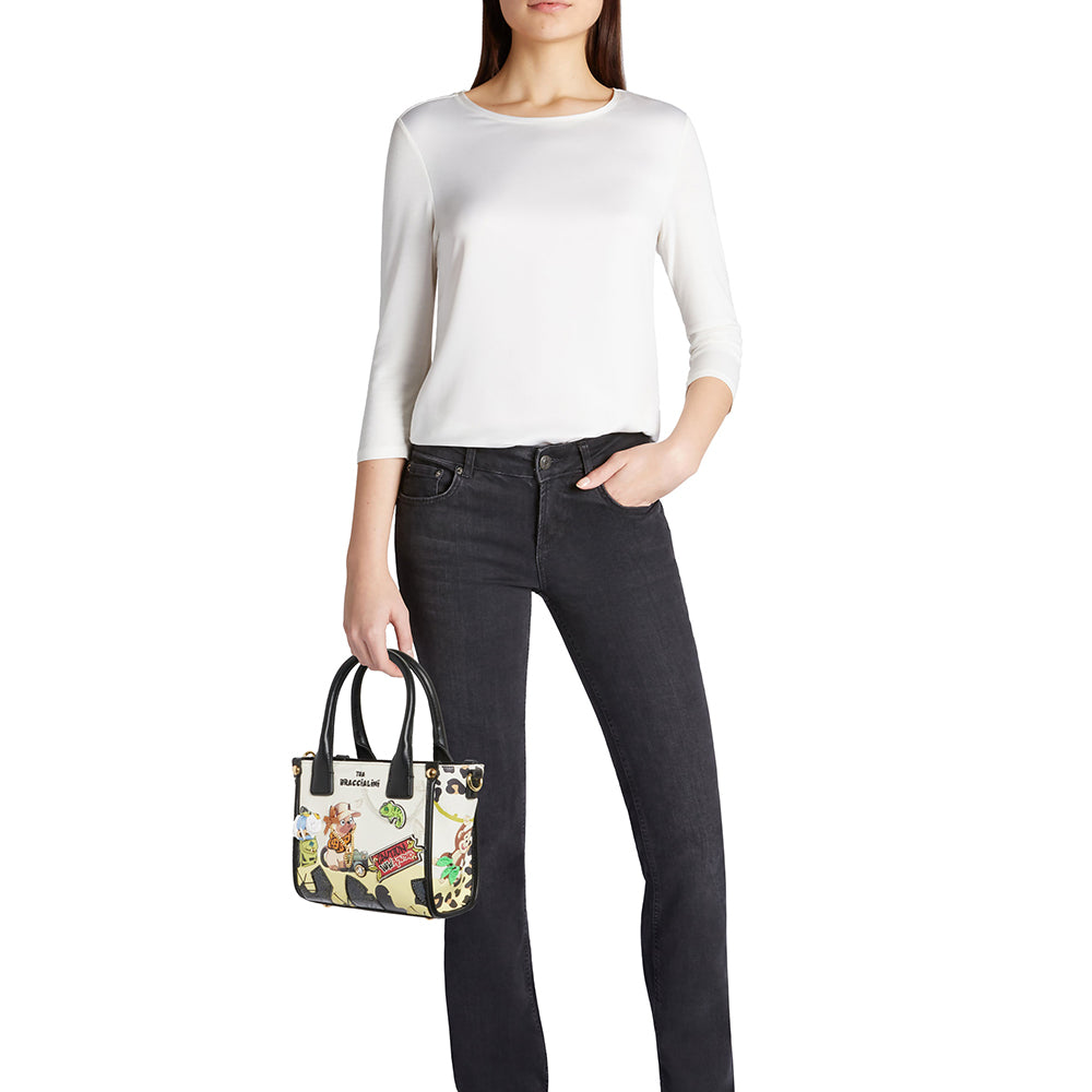 Borsa Donna a Mano Small BRACCIALINI linea Allround stampa Pets