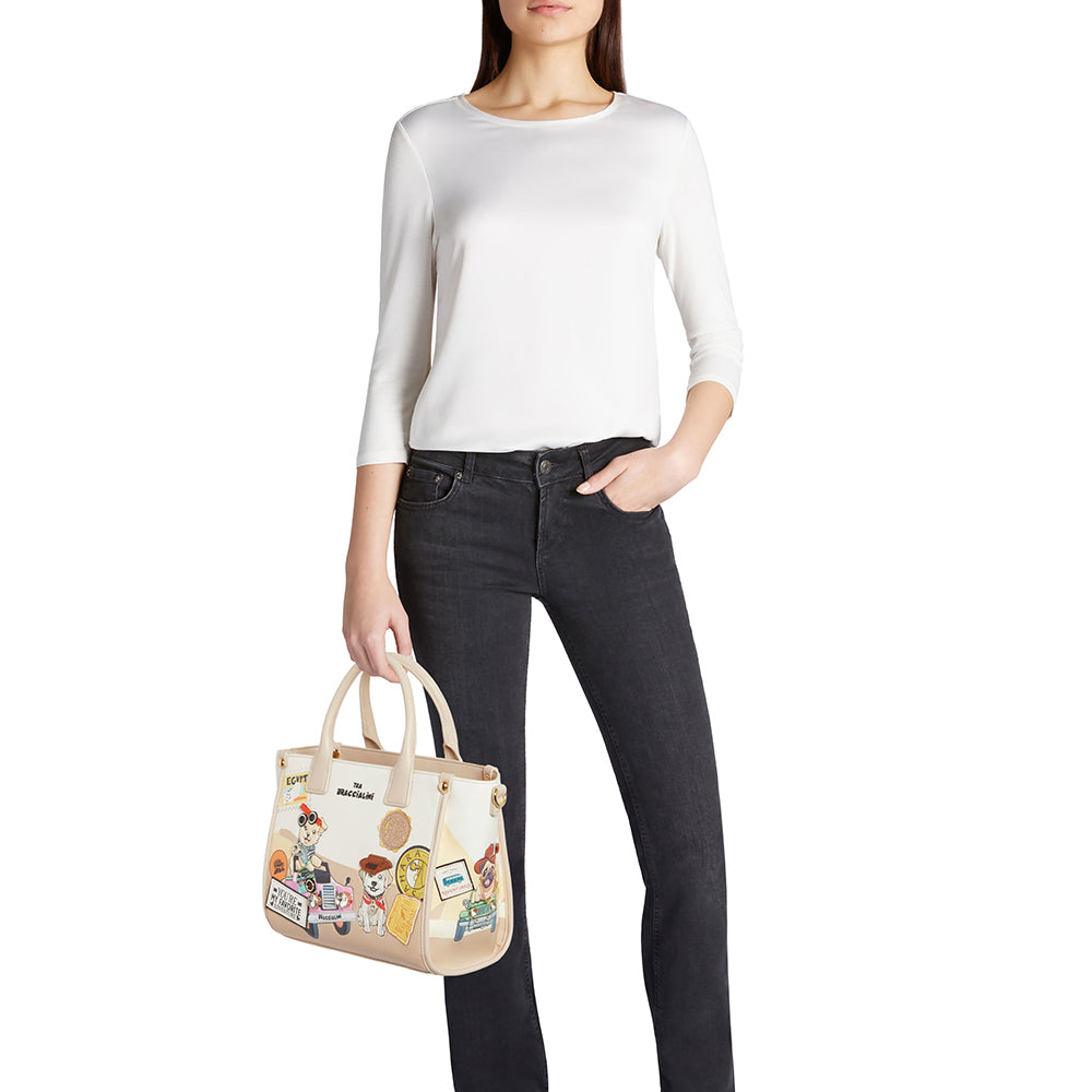 Borsa Donna a Mano BRACCIALINI linea Allround stampa Pets