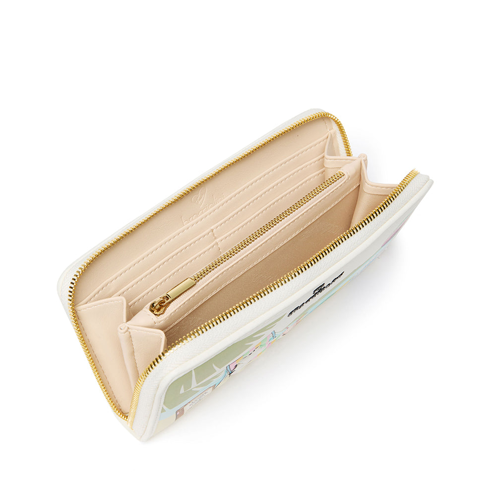 Portafoglio Donna Zip Around BRACCIALINI linea Allround Bianco stampa Pets