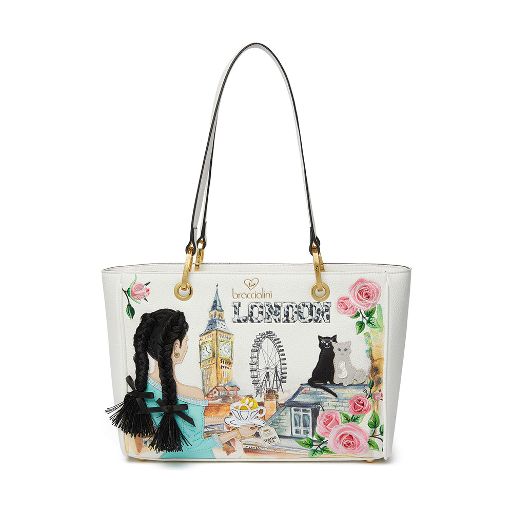 Shopping Bag BRACCIALINI linea Cartoline stampa London