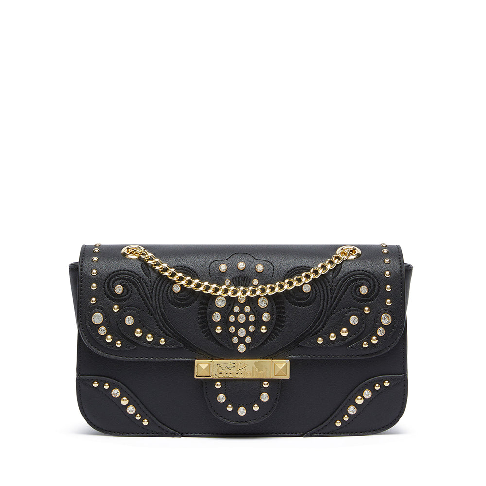 Borsa Donna a Spalla e Tracolla BRACCIALINI linea Rock colore Nero