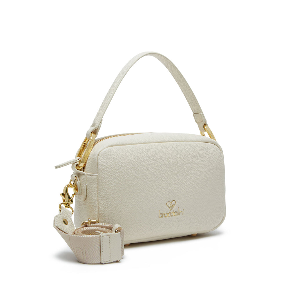 BRACCIALINI Damen Umhängetasche, Jinny Line, Beige