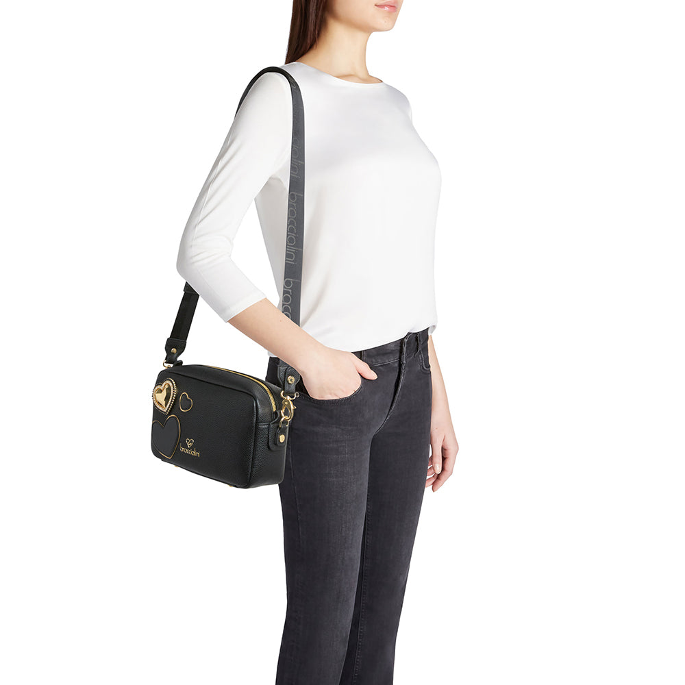 Borsa Donna a Tracolla BRACCIALINI linea Jinny Mix Nera