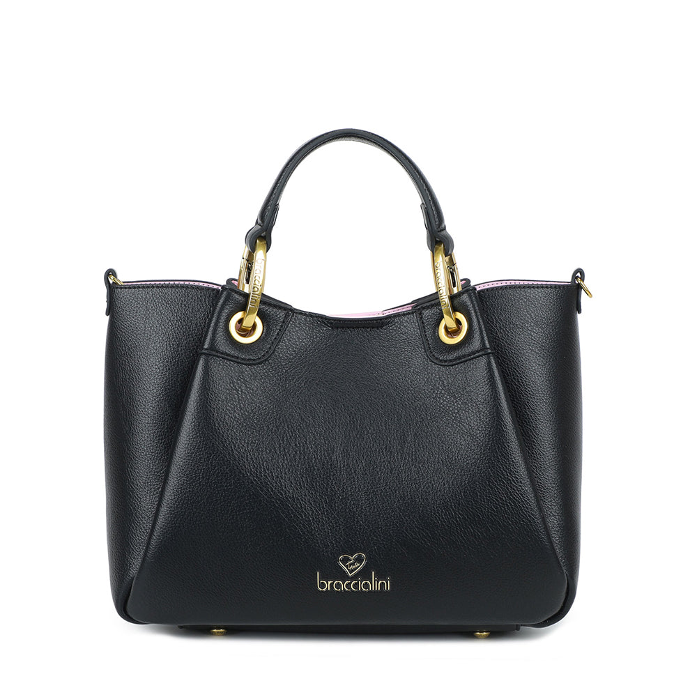 Borsa a Mano Media BRACCIALINI linea Amy Nero