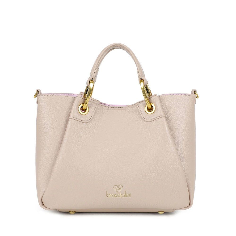 Borsa a Mano Media BRACCIALINI linea Amy Beige