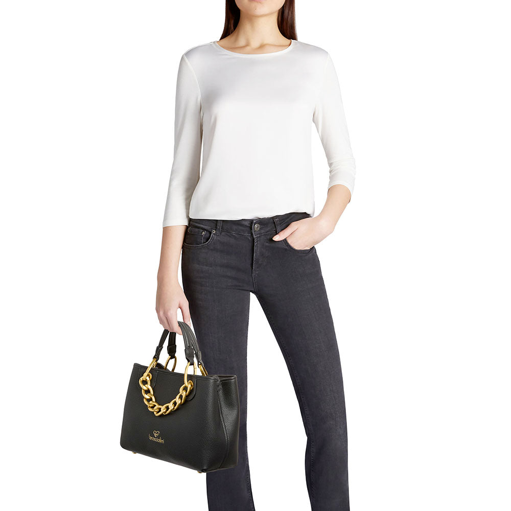 Borsa Donna a Mano BRACCIALINI linea Beth Jewels Nero