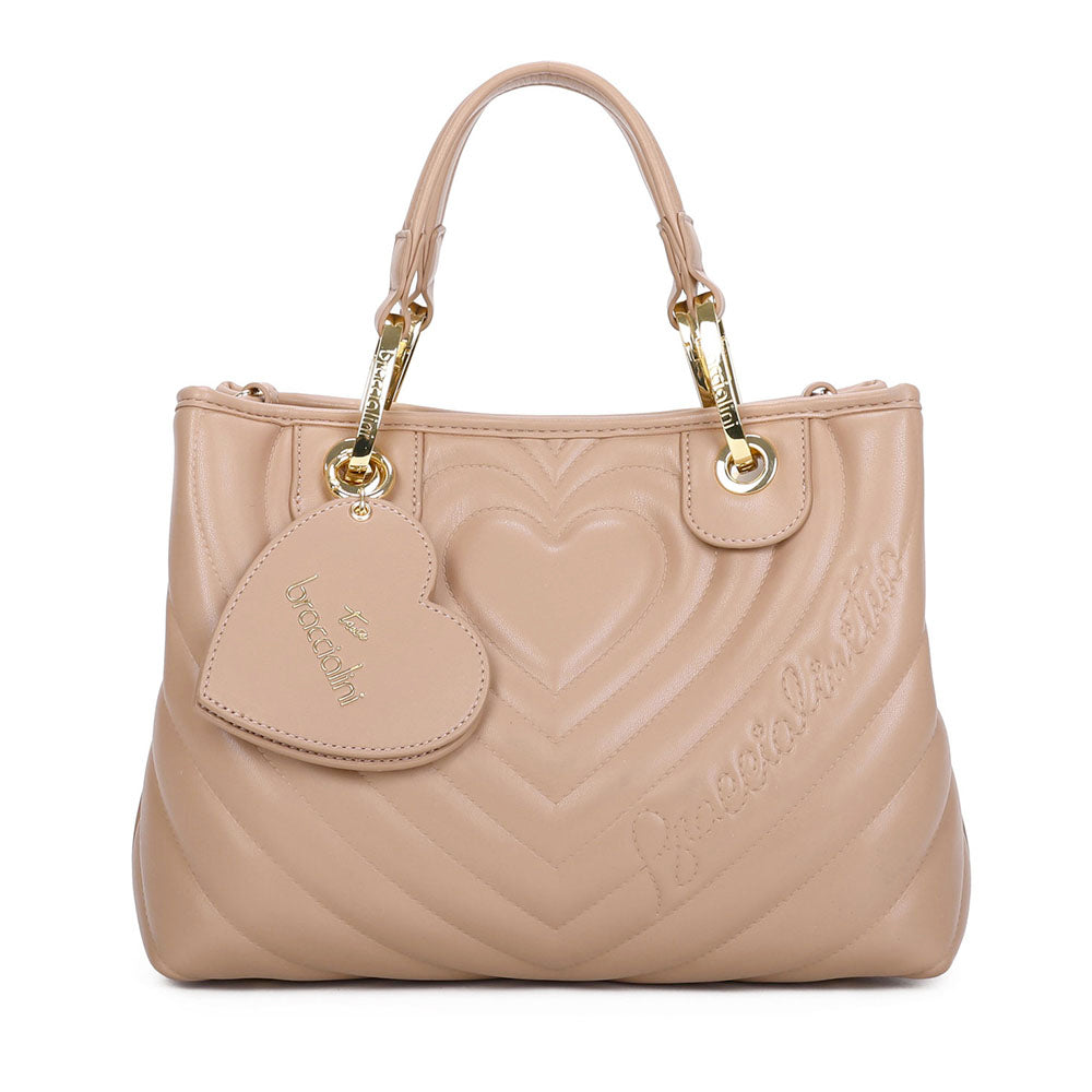 Borsa Donna a Mano BRACCIALINI linea Beth Matelassé Taupe