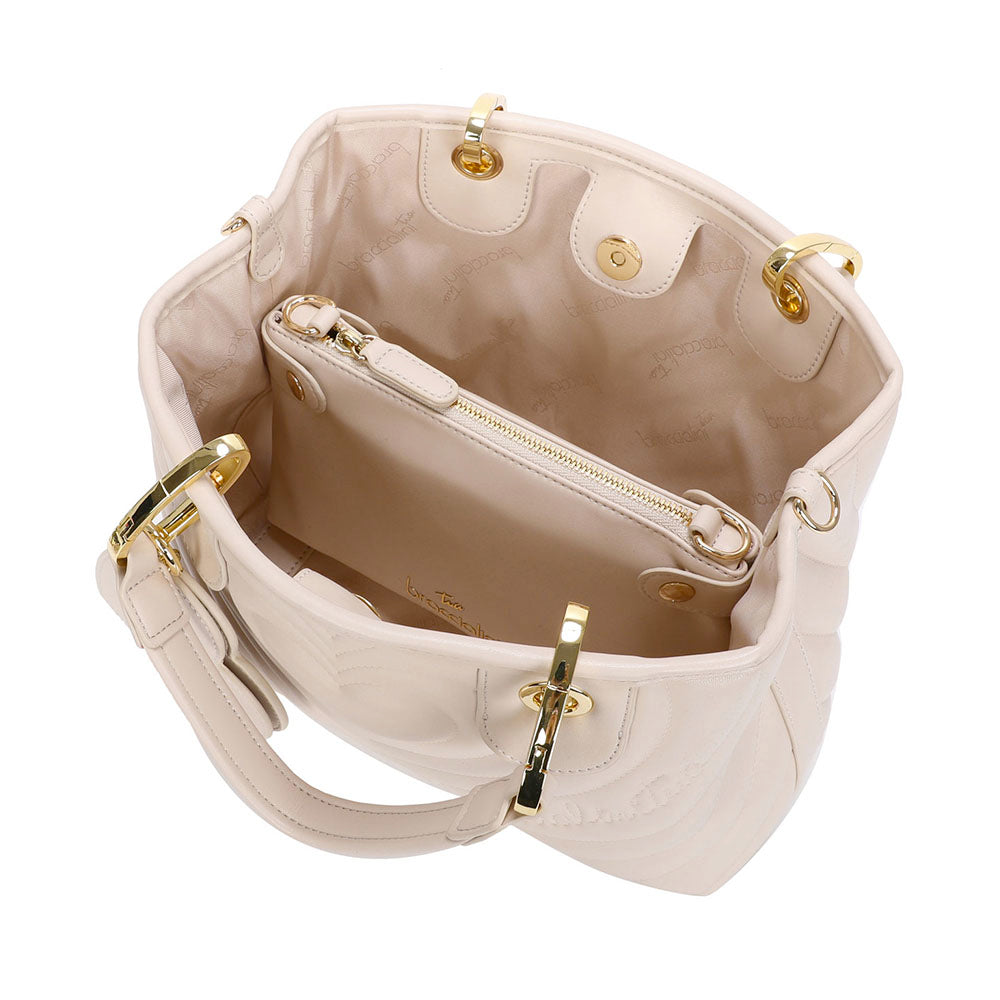 Borsa Donna a Mano BRACCIALINI linea Beth Matelassé Beige