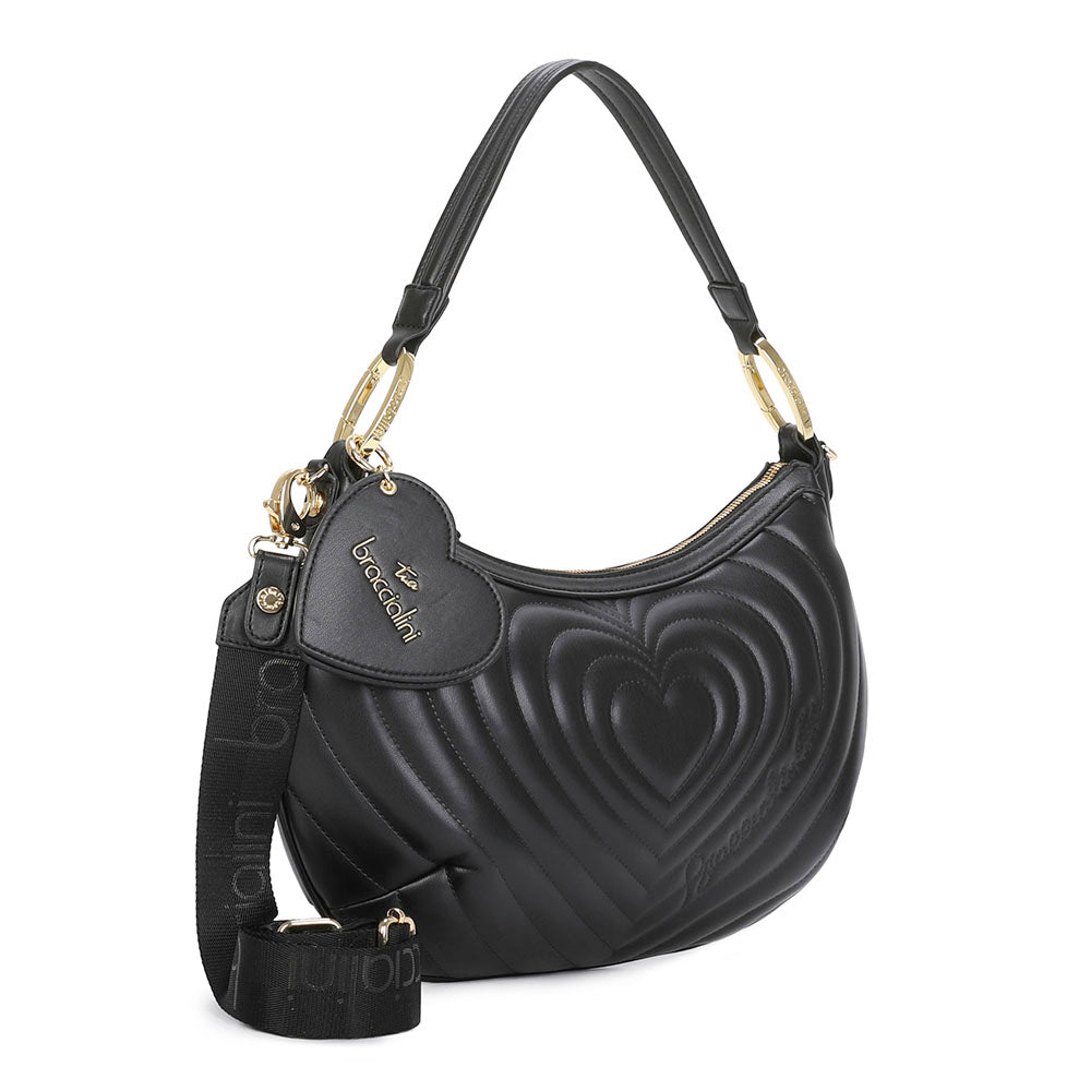 Borsa Donna a Spalla BRACCIALINI linea Beth Matelassé Nera
