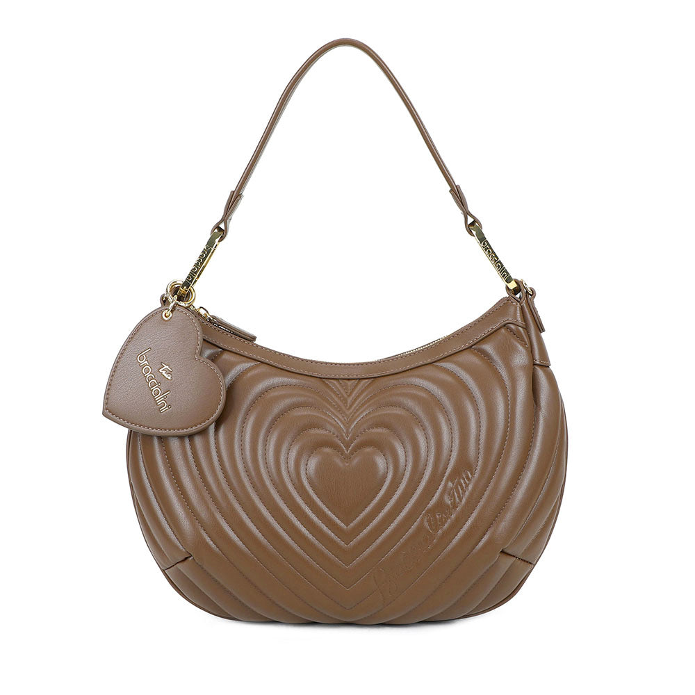 Borsa Donna a Spalla BRACCIALINI linea Beth Matelassé Marrone