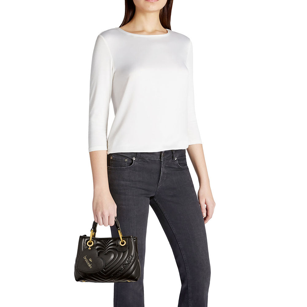 Borsa Donna a Mano Small BRACCIALINI linea Beth Matelassé Nera