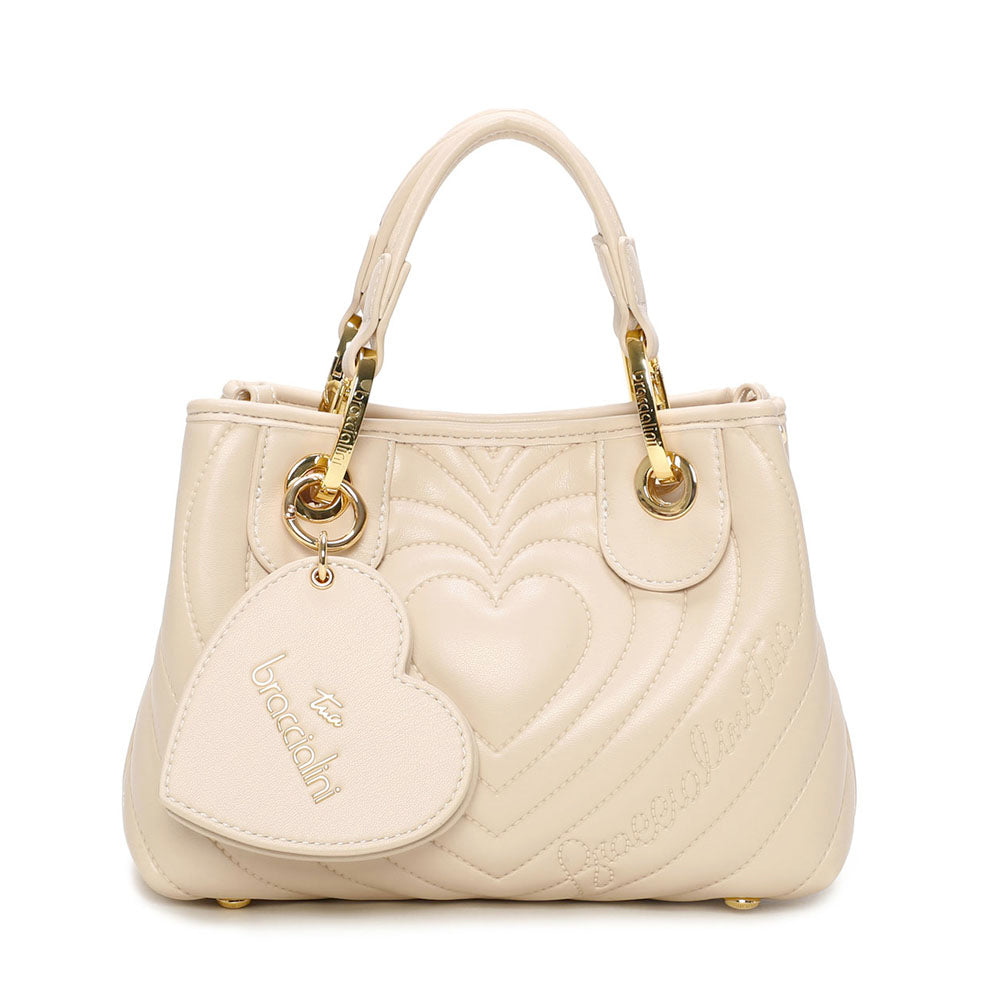 Borsa Donna a Mano Small BRACCIALINI linea Beth Matelassé Beige