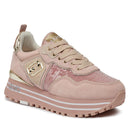 Damenschuhe LIU JO Maxi Wonder 24 Plateau-Sneaker aus rosa Wildleder und Pailletten