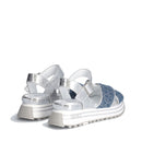 Sandali Platform LIU JO Maxi Wonder Sandal 11 in Denim con Inserti Crackle Argento