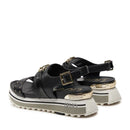 Sandali Platform LIU JO Maxi Wonder Sandal 27 in Pelle Nera con Borchie