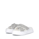 Ciabatte Platform Donna LIU JO Lovely Sandal 02 Bianche con Strass Silver