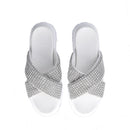 Ciabatte Platform Donna LIU JO Lovely Sandal 02 Bianche con Strass Silver