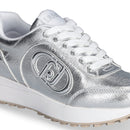 Sneakers Running Donna LIU JO Lolo 18 in Tessuto Metallizzato Silver