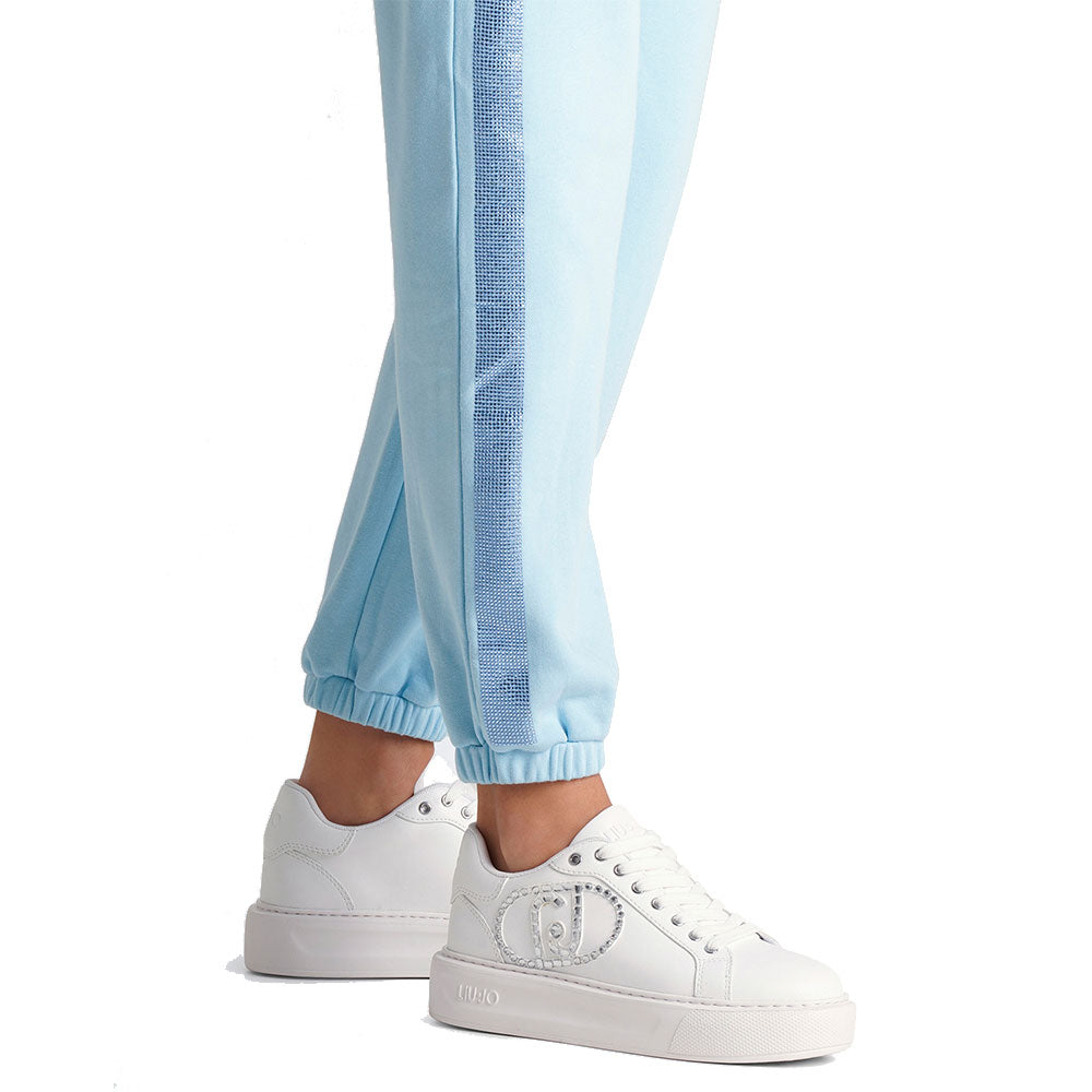Sneakers Platform LIU JO Kylie 32 Bianche con Logo Gioiello