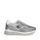 Sneakers Platform Donna LIU JO Maxi Wonder 73 Full Glitter e Inserti in Lurex Silver