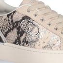 Sneakers Donna LIU JO Pretty 06 Beige con Inserti stampa Pitone