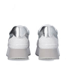 Sneakers Platform LIU JO Dreamy 02 in Denim effetto Laminato Off White Silver