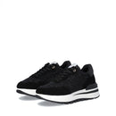 Scarpe Donna LIU JO Amazing 20 Sneakers Platform in Suede e Canvas Nera con Strass
