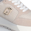 Scarpe Donna LIU JO Amazing 25 Sneakers Platform in Suede e Mesh Sand e Light Gold