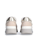 Scarpe Donna LIU JO Amazing 25 Sneakers Platform in Suede e Mesh Sand e Light Gold