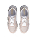 Scarpe Donna LIU JO Amazing 25 Sneakers Platform in Suede e Mesh Sand e Light Gold