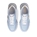 Scarpe Donna LIU JO Amazing 25 Sneakers Platform in Suede e Mesh Azzurro