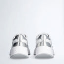 Sneakers Running LIU JO Eva 20 in Pelle Bianca e Lurex Argento