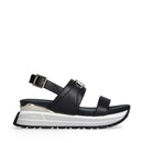 LIU JO Maxi Wonder Sandal 30 
Damen Sandalen aus schwarzem Leder