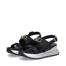 LIU JO Maxi Wonder Sandal 30 
Damen Sandalen aus schwarzem Leder