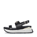 LIU JO Maxi Wonder Sandal 30 
Damen Sandalen aus schwarzem Leder
