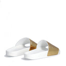 LIU JO Kos 18 Damen-Gummi-Slipper mit laminiertem Band in Hellgold