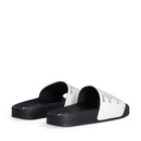 LIU JO Damen-Slipper aus Gummi mit Logoband Kos 18, Weiß und Schwarz
