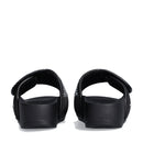 LIU JO Mykonos 04 
Schwarze Satin Plateau Slipper mit Strasssteinen