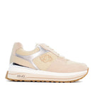 Sneakers Platform Donna LIU JO Maxi Wonder 98 in Suede e Inserti Intrecciati Rope Silver